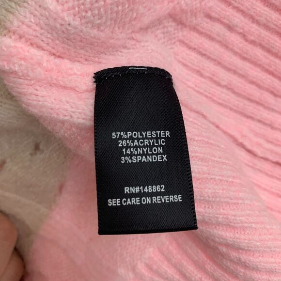 Torrid Sweater Womens Plus 2 Pink Striped Vegan Cashmere Pullover V Neck Henley - Picture 11 of 16